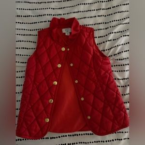 Red crown and ivy puffer vest